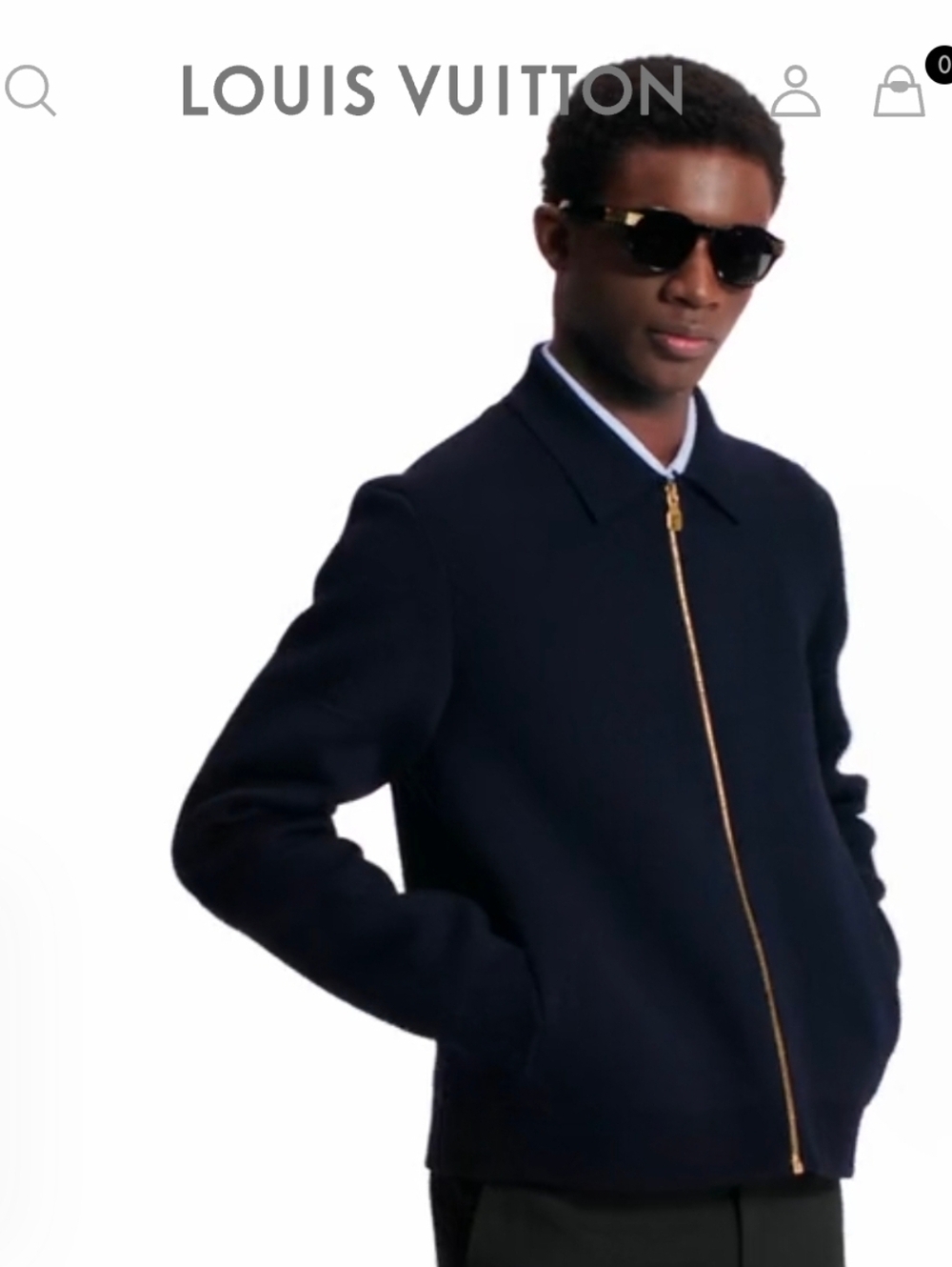 Louis  Vuitton Bloson Embossed Ziipped  Blouson